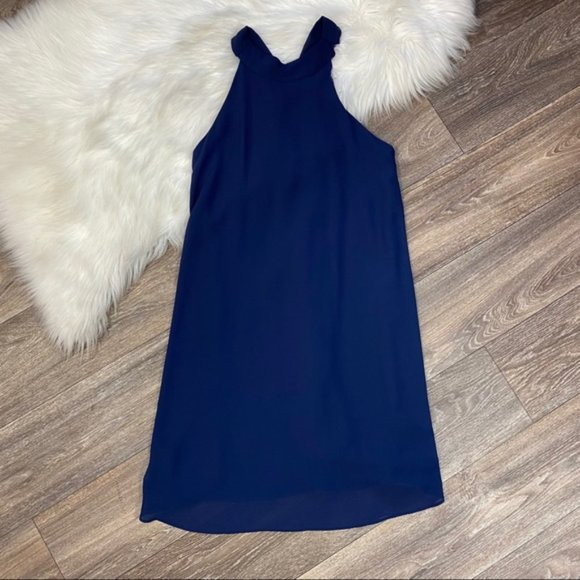 One One Six Blue Twist Racerback Shift Dress - Picture 2 of 7